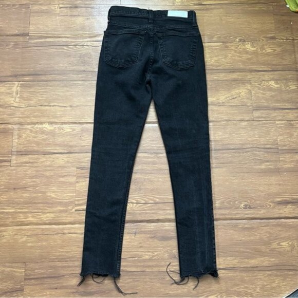 RE/DONE Originals High Rise Ankle Crop in Black Women Size 25 - Picture 3 of 12